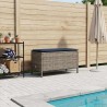 Pouf de Jardin Gris et bleu marine 80 x 38 x 42 cm Rotin PE 649423649423