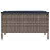 Pouf de Jardin Gris et bleu marine 80 x 38 x 42 cm Rotin PE 649423649423