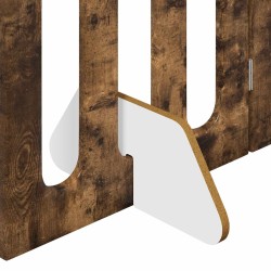 Clôture pliable pour animaux 2 pcs Chêne Fumé Bois d’ingénierie 649427649427