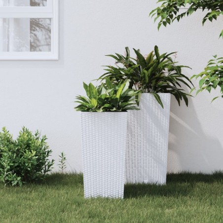 Jardinière et intérieur amovible blanc 11/26,5 L rotin PP 649430649430