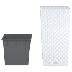 Jardinière et intérieur amovible blanc 11/26,5 L rotin PP 649430649430