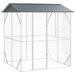 Cage pour oiseaux Anthracite 215 x 208 x 247 cm Acier galvanisé 649435649435