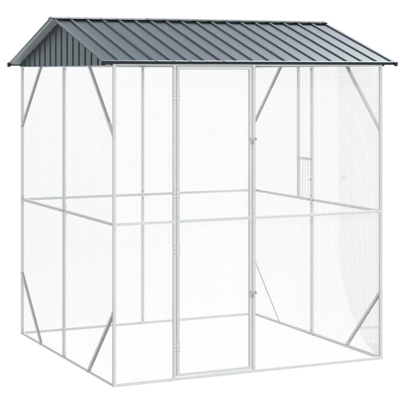 Cage pour oiseaux Anthracite 215 x 208 x 247 cm Acier galvanisé 649435649435