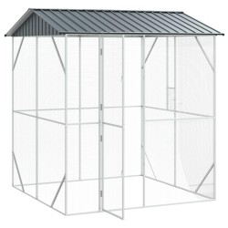 Cage pour oiseaux Anthracite 215 x 208 x 247 cm Acier galvanisé 649435649435