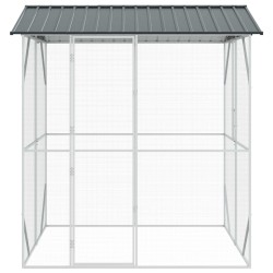 Cage pour oiseaux Anthracite 215 x 208 x 247 cm Acier galvanisé 649435649435