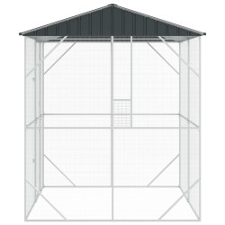 Cage pour oiseaux Anthracite 215 x 208 x 247 cm Acier galvanisé 649435649435