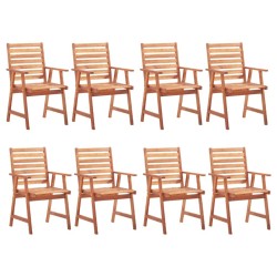 Chaises à manger d'extérieur lot de 8 Bois d'acacia massif 649438649438