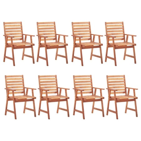 Chaises à manger d'extérieur lot de 8 Bois d'acacia massif 649438649438