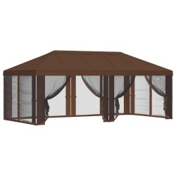 Housse de tonnelle avec murs latéraux Marron 600,5 x 300,5 cm 649444649444