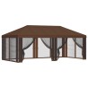 Housse de tonnelle avec murs latéraux Marron 600,5 x 300,5 cm 649444649444