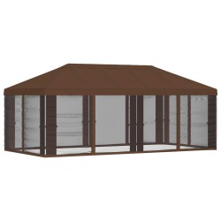 Housse de tonnelle avec murs latéraux Marron 600,5 x 300,5 cm 649444649444