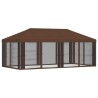 Housse de tonnelle avec murs latéraux Marron 600,5 x 300,5 cm 649444649444