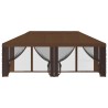 Housse de tonnelle avec murs latéraux Marron 600,5 x 300,5 cm 649444649444