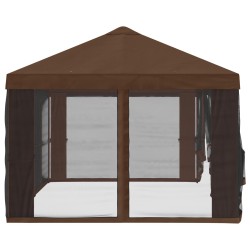 Housse de tonnelle avec murs latéraux Marron 600,5 x 300,5 cm 649444649444