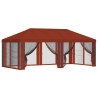 Housse de tonnelle avec murs latéraux 6 x 3 m Terre cuite 649446649446