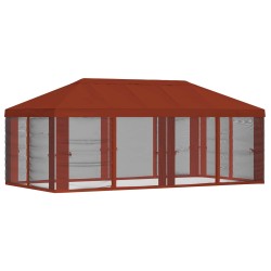 Housse de tonnelle avec murs latéraux 6 x 3 m Terre cuite 649446649446