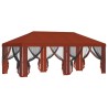 Housse de tonnelle avec murs latéraux 6 x 3 m Terre cuite 649446649446