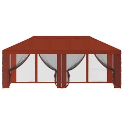 Housse de tonnelle avec murs latéraux 6 x 3 m Terre cuite 649446649446