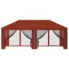 Housse de tonnelle avec murs latéraux 6 x 3 m Terre cuite 649446649446