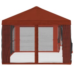 Housse de tonnelle avec murs latéraux 6 x 3 m Terre cuite 649446649446