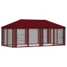 Housse de tonnelle avec murs latéraux 6 x 3 m Bordeaux 649447649447