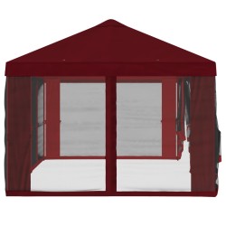Housse de tonnelle avec murs latéraux 6 x 3 m Bordeaux 649447649447