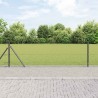 Clôture hexagonale avec base en béton 25 x 0,4 m Gris Maille 649449649449