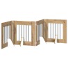 Porte de chien pliable avec supports 4 pcs Chêne artisanal 649457649457