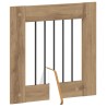 Porte de chien pliable avec supports 4 pcs Chêne artisanal 649457649457
