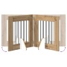 Porte de chien pliable avec supports 4 pcs Chêne artisanal 649457649457