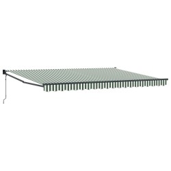 Auvent rétractable Vert et blanc 450 x 300 x 165 cm 649461649461