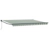 Auvent rétractable Vert et blanc 450 x 300 x 165 cm 649461649461