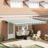 Auvent rétractable Vert et blanc 450 x 300 x 165 cm 649469649469