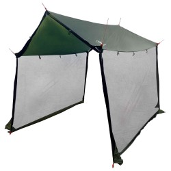 Tarp de camping avec murs en maille Vert armée 649478649478