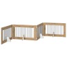 Porte de chien pliable avec supports 4 pcs Chêne artisanal 649489649489