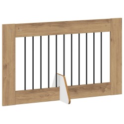 Porte de chien pliable avec supports 4 pcs Chêne artisanal 649489649489