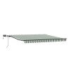 Auvent rétractable Vert et blanc 450 × 300 cm 649504649504