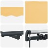 Auvent rétractable Sable 400 × 350 cm Tissu et Aluminium 649506649506