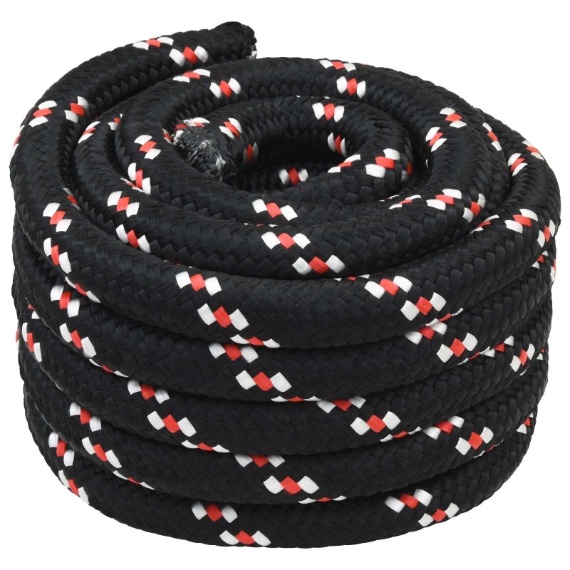 Corde de bateau 25 m 4 Noir et Rouge PP 649520649520