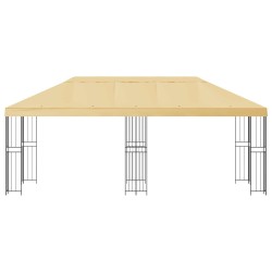 Gazebo avec murs latéraux 6 x 3 m Crème Polyester et Acier 190 649528649528