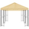 Gazebo avec murs latéraux 6 x 3 m Crème Polyester et Acier 190 649528649528