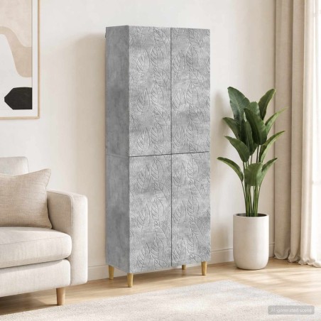 Ensemble de Meubles 2 pcs Gris béton Bois d'ingénierie 649531649531