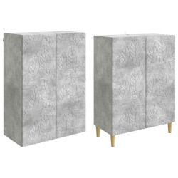 Ensemble de Meubles 2 pcs Gris béton Bois d'ingénierie 649531649531