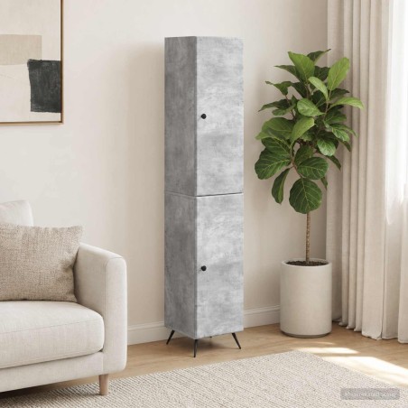 Ensemble de Meubles 2 pcs Gris béton Bois d'ingénierie 649532649532