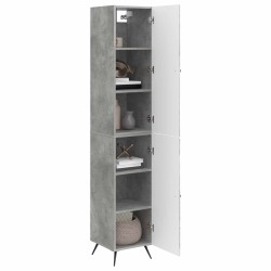 Ensemble de Meubles 2 pcs Gris béton Bois d'ingénierie 649532649532