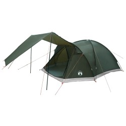 Tente Cabane Vert armée 6 personnes Polyester et Acier 649533649533