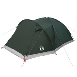 Tente Cabane Vert armée 6 personnes Polyester et Acier 649533649533