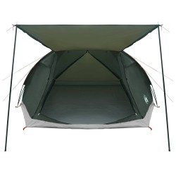 Tente Cabane Vert armée 6 personnes Polyester et Acier 649533649533