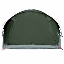 Tente Cabane Vert armée 8 personnes Polyester et Acier 649535649535