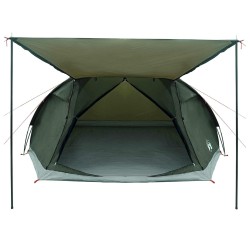 Tente Cabane Vert armée 8 personnes Polyester et Acier 649535649535